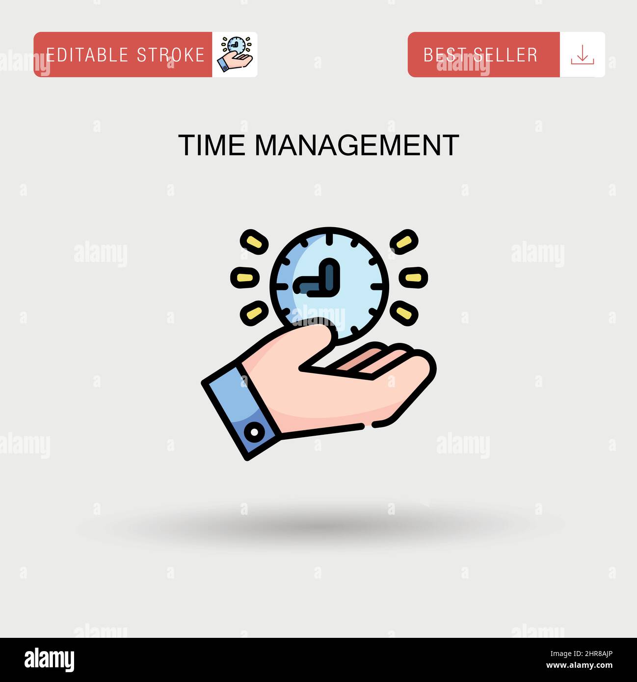 Time management icon digital Stock Vector Images Alamy