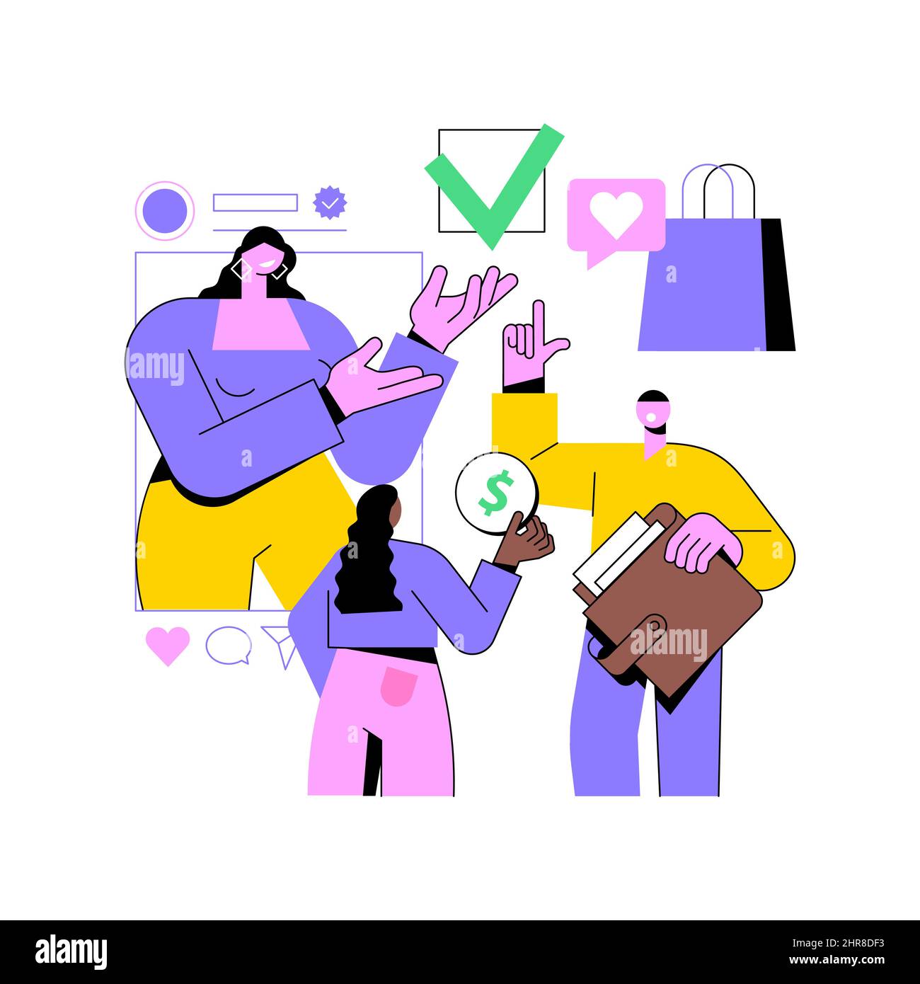 Virtual influencer abstract concept vector illustration. Influencer  marketing, digital agency service, virtual character, computer-generated  person, social media, brand avatar abstract metaphor Stock Vector Image &  Art - Alamy