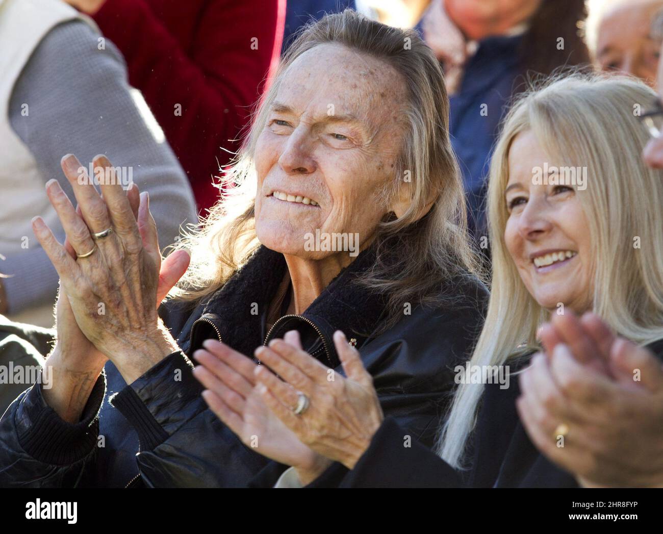 Gordon Lightfoot and his wife Kim attend ceremony unveiling a bronze