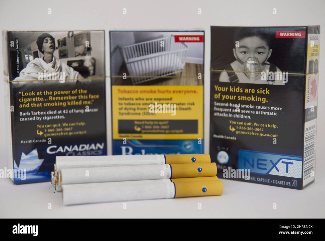 cigarettes with capsules Cigarettes are displayed with a new squeezable menthol capsule inside the  filter in Toronto on Wednesday, November 18, 2015. A health organization is  concerned a new type of cigarette being introduced to