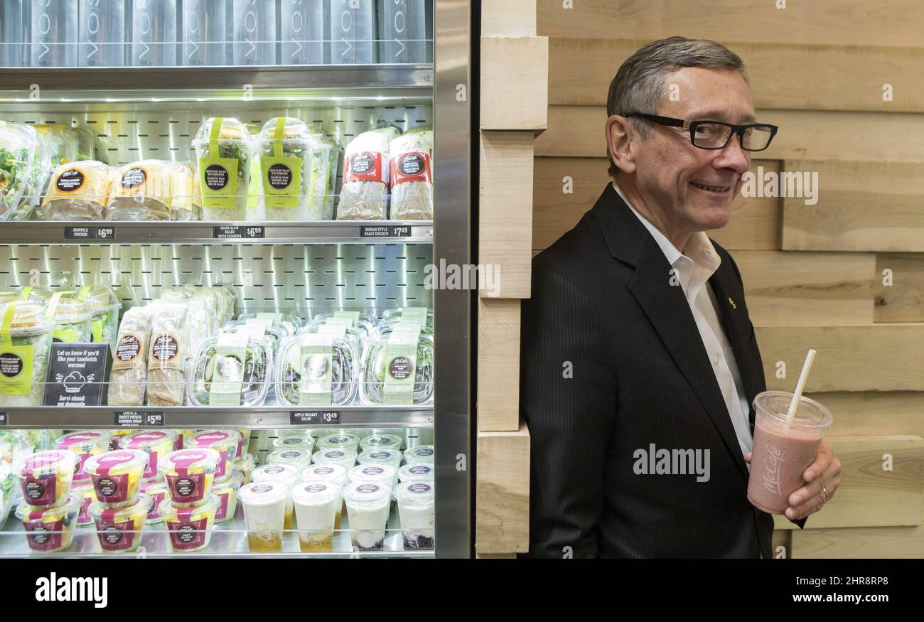 First Mccafe John Betts, President and CEO of McDonald's Canada is pictured in ...