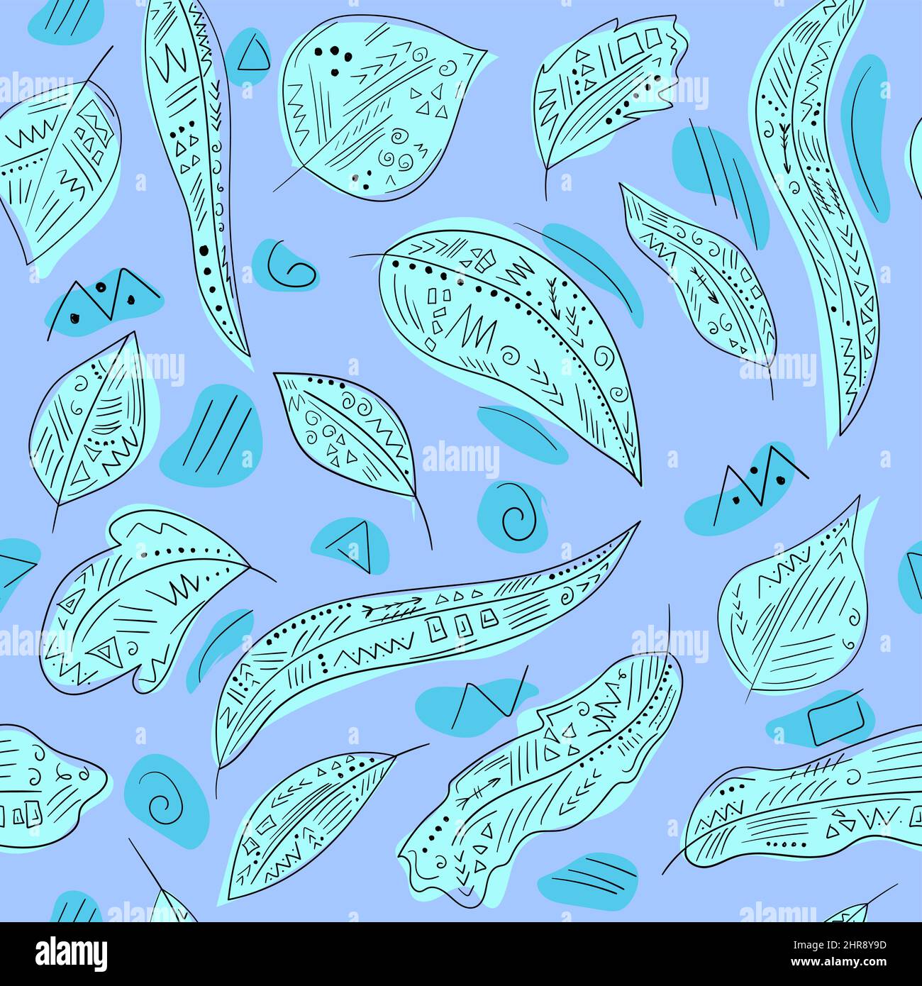 Seamless background with geometric leaves. Nature pattern Stock Vector ...