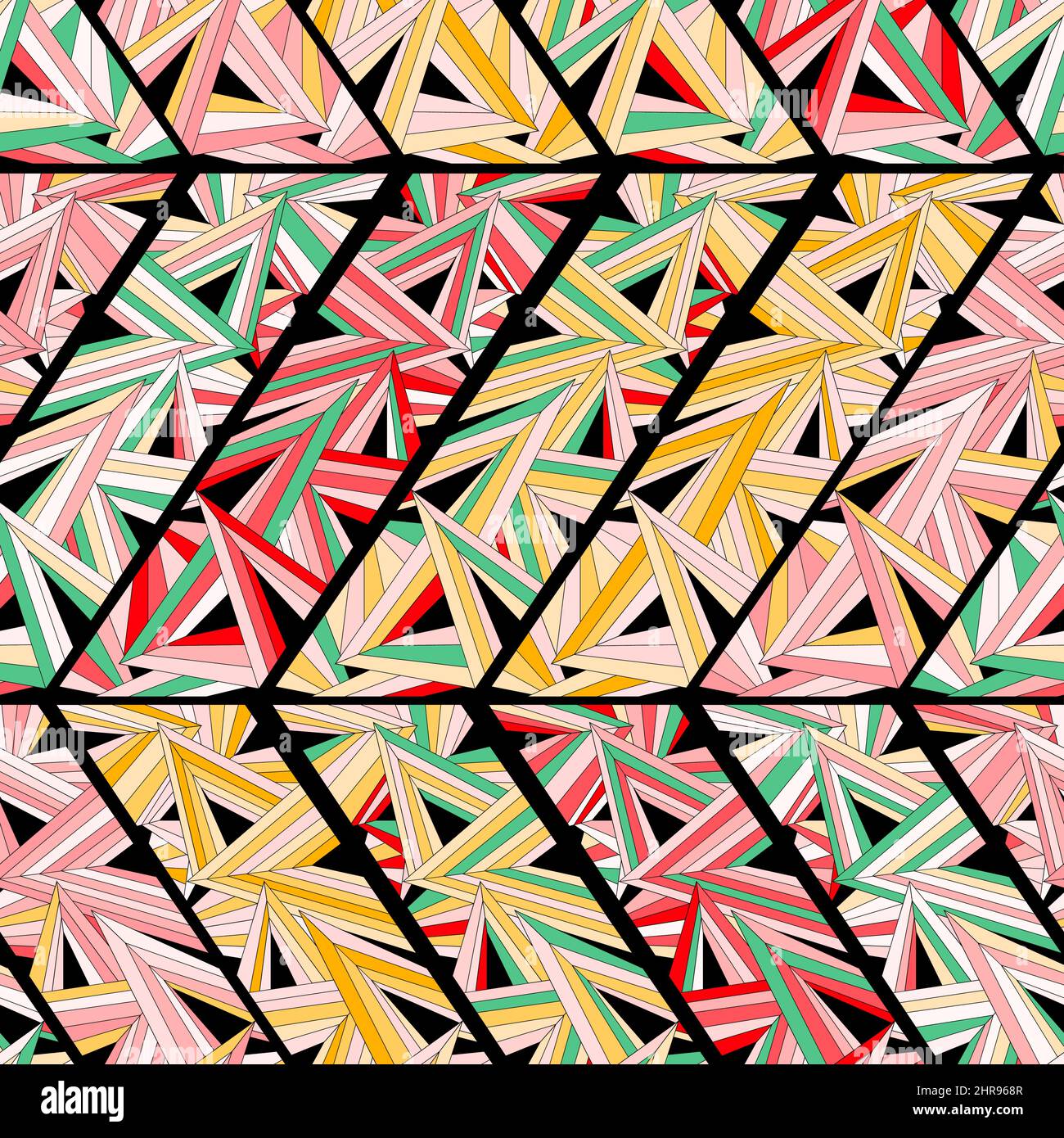 Seamless background with geometric pattern. Shape triangles Stock Vector