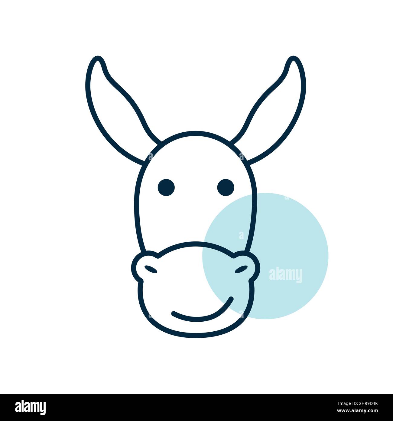 Donkey isolated icon. Farm animal vector illustration. Agriculture sign ...
