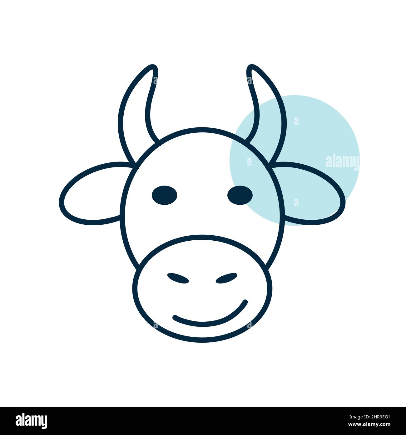 Cow isolated icon. Farm animal vector illustration. Agriculture sign ...