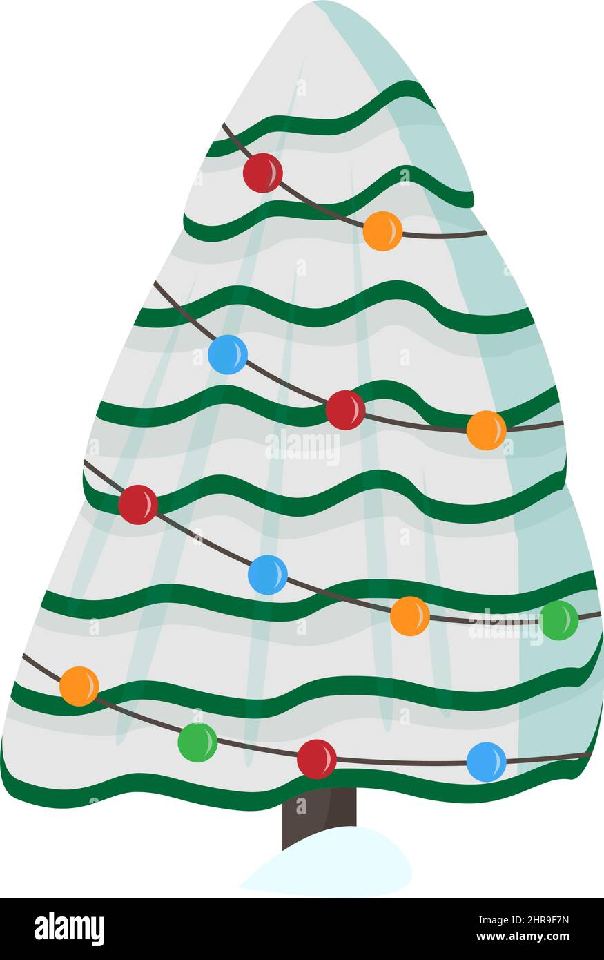 Christmas tree isolated on white background Stock Vector Image & Art ...