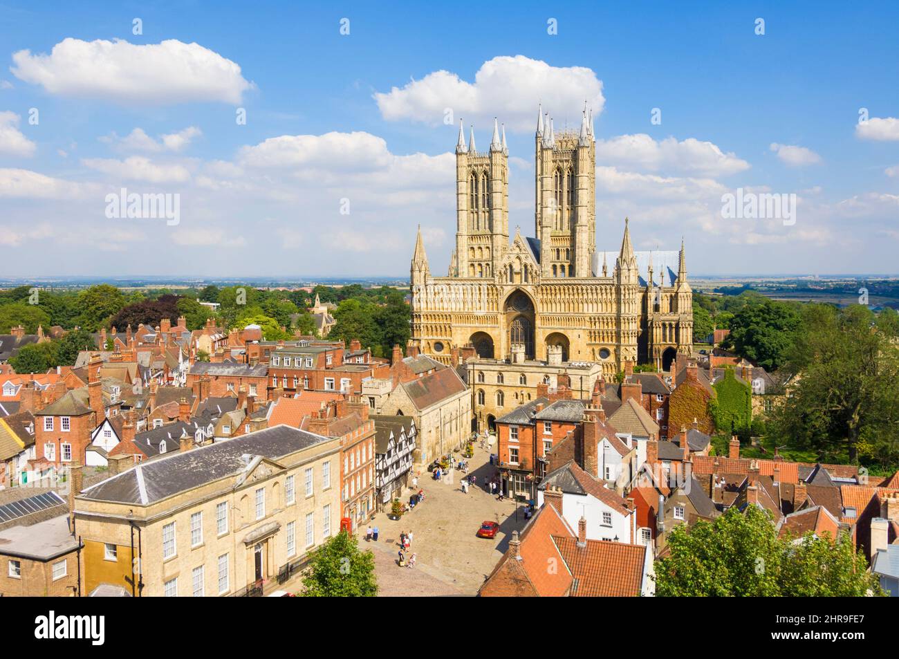 Lincoln cathedral - Front face of Lincoln cathedral Exchequergate ...