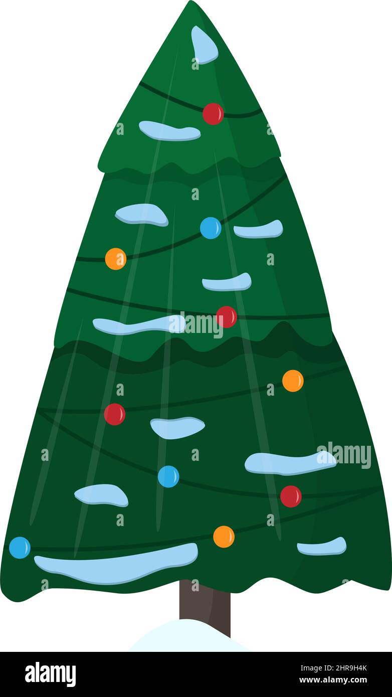 Christmas tree isolated on white background Stock Vector Image & Art ...
