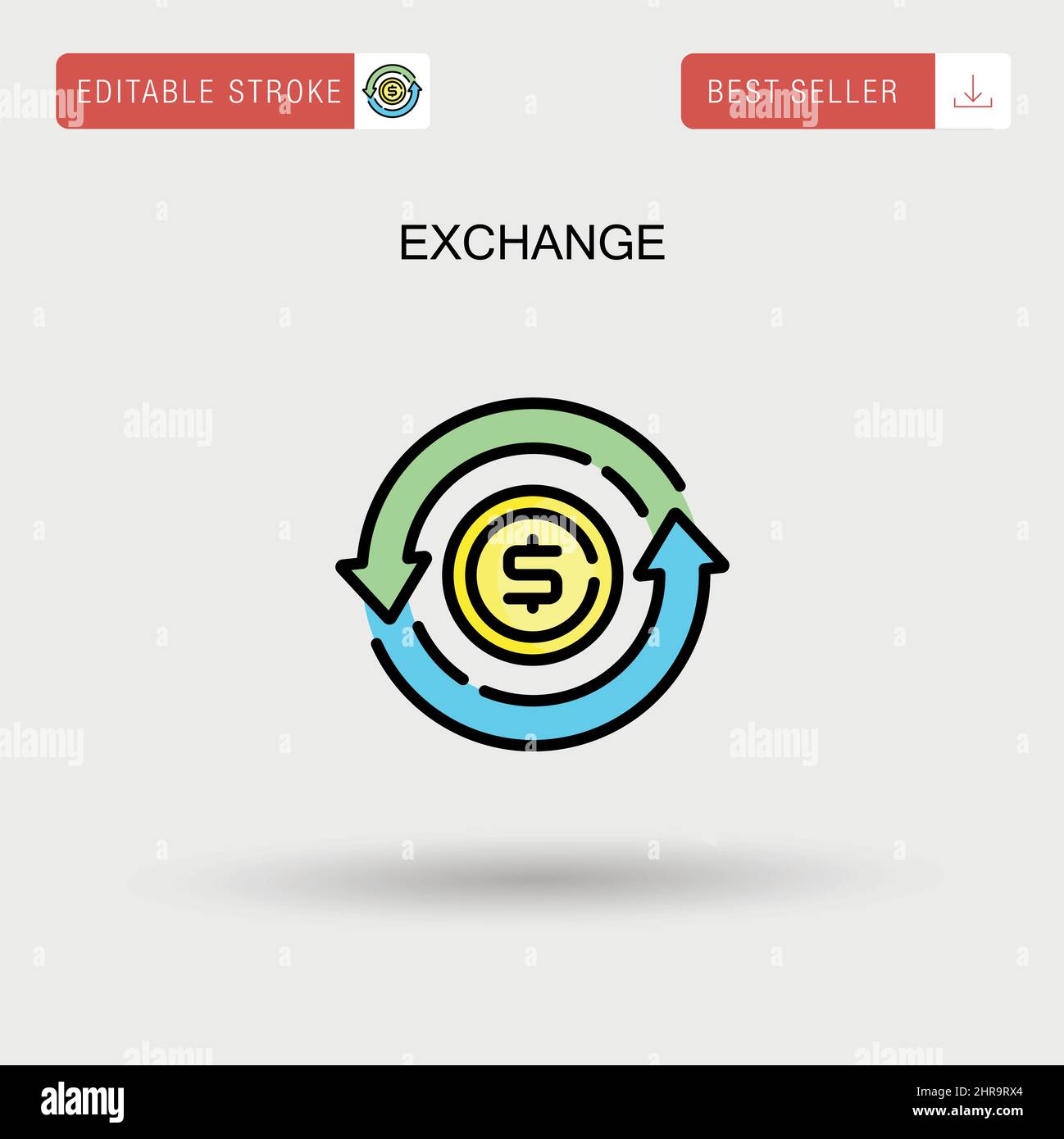 Exchange Simple vector icon. Stock Vector