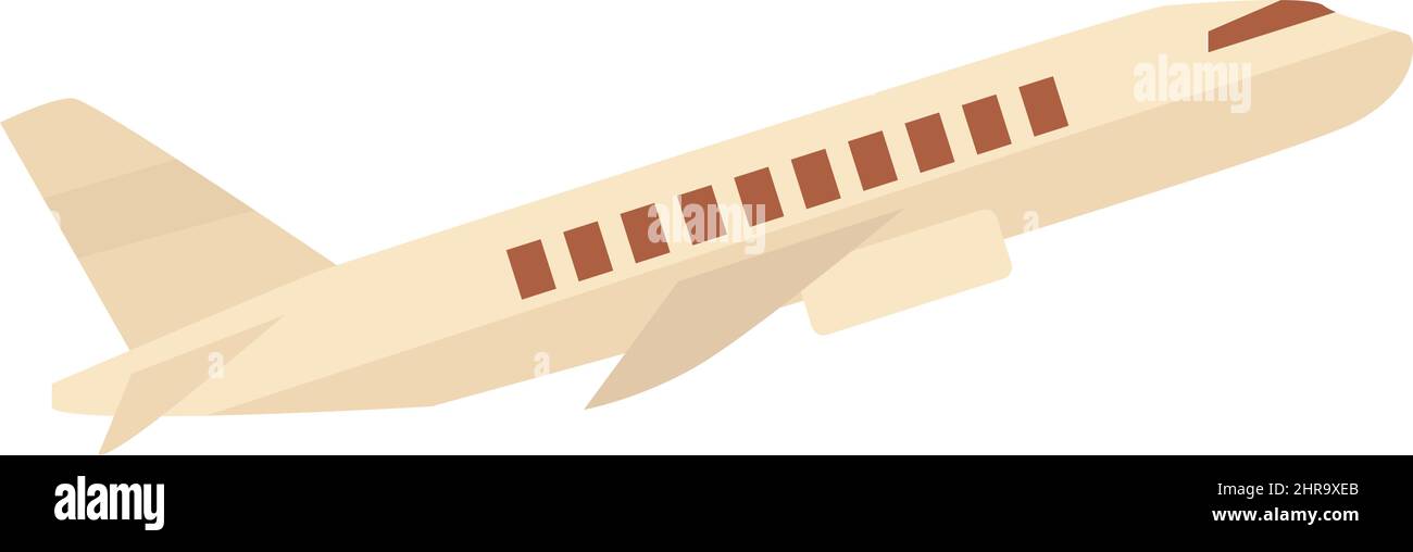 Airplane in flat style isolated on white background Stock Vector Image ...