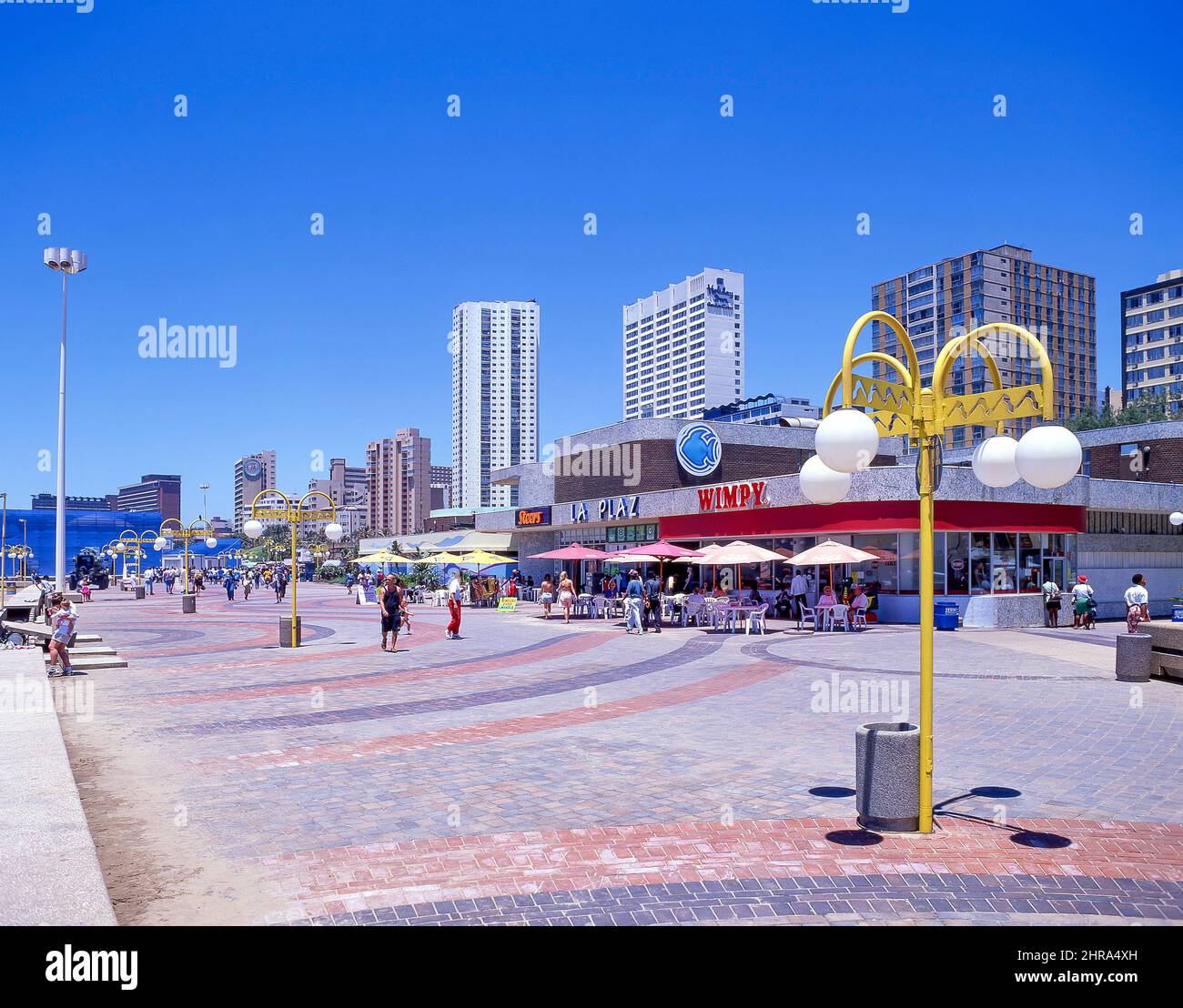 The 'The Golden Mile' beach front promenade, Durban, KwaZulu-Natal Province, South Africa Stock Photo
