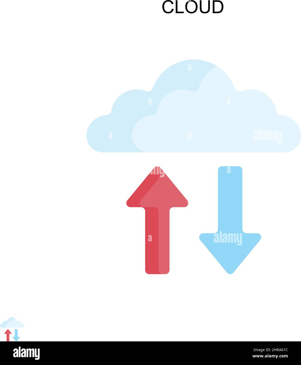 Cloud Simple vector icon. Illustration symbol design template for web mobile UI element. Stock Vector