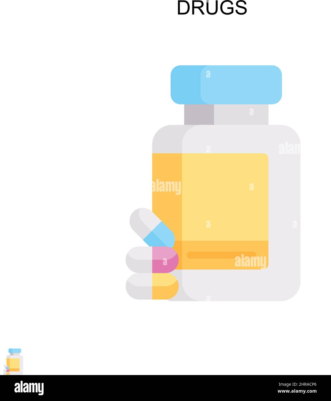 Drugs Simple vector icon. Illustration symbol design template for web ...