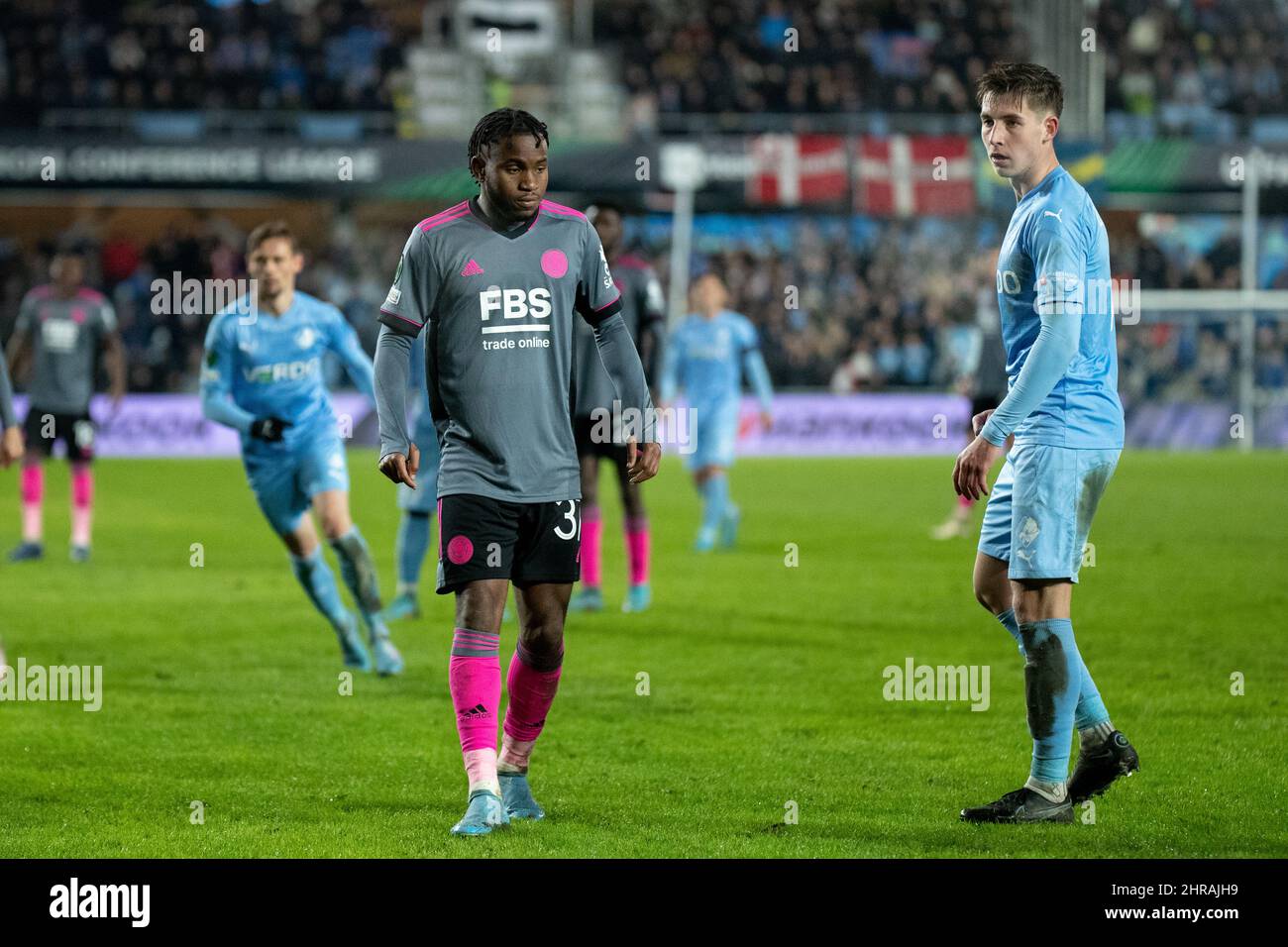Randers, Denmark. 24th, February 2022. Ademola Lookman (37