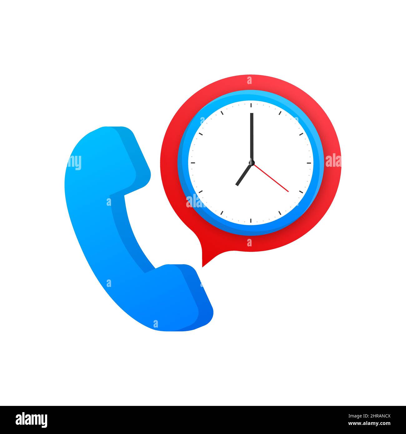 Call duration icon, Call Waiting, time. Vector stock illustration. Stock Vector