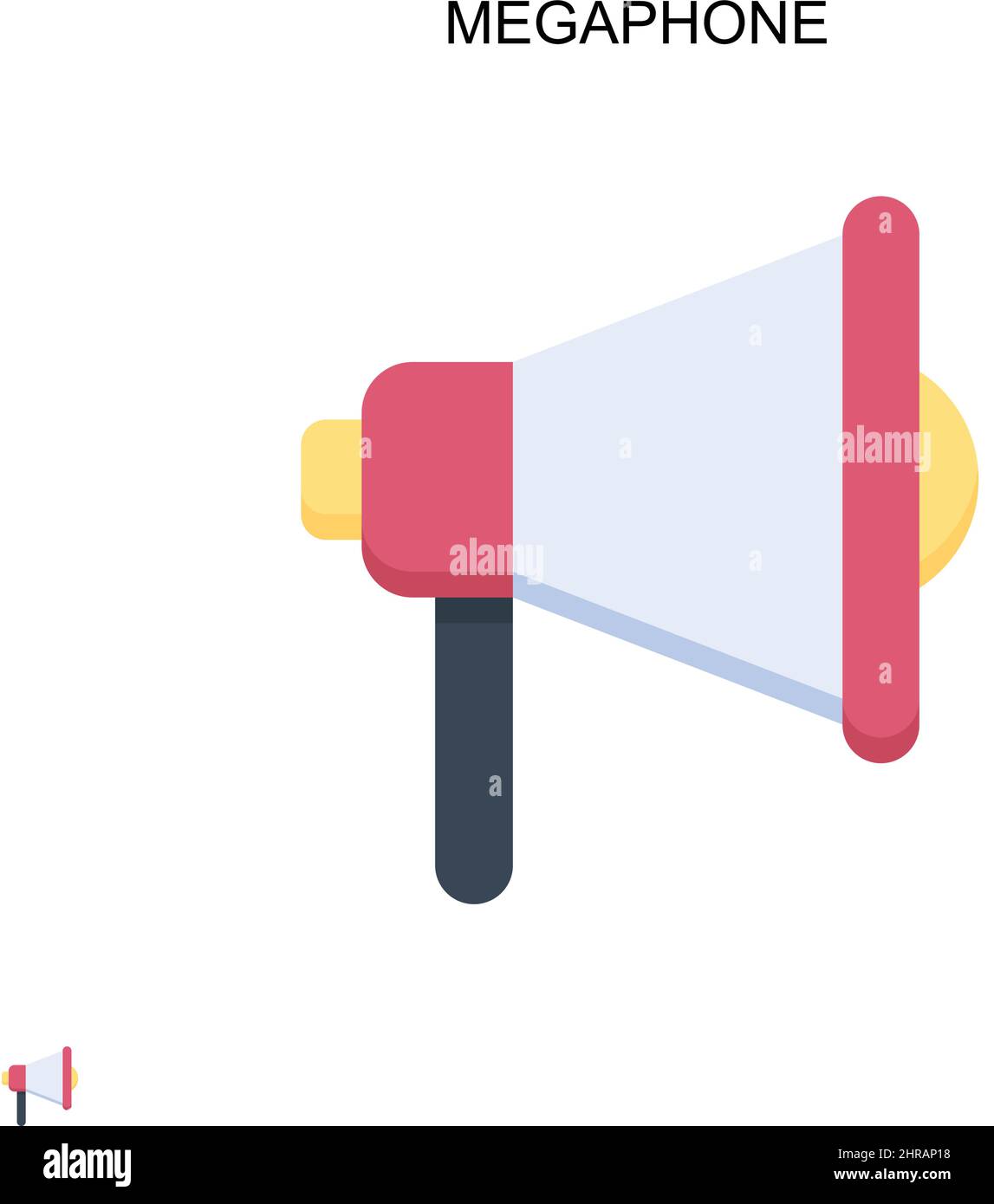 Megaphone Simple vector icon. Illustration symbol design template for ...