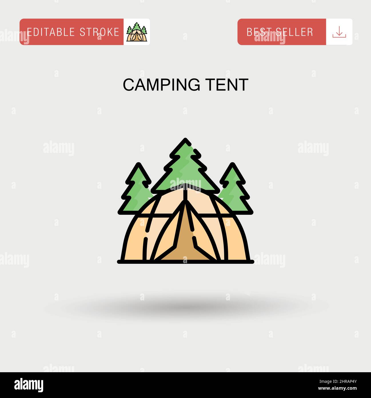 Camping tent Simple vector icon Stock Vector Image & Art - Alamy