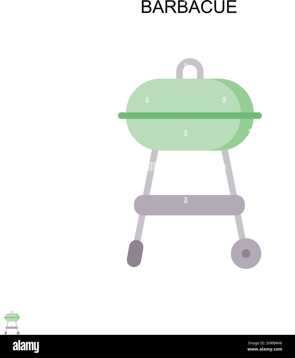 Barbacue Simple vector icon. Illustration symbol design template for web mobile UI element. Stock Vector