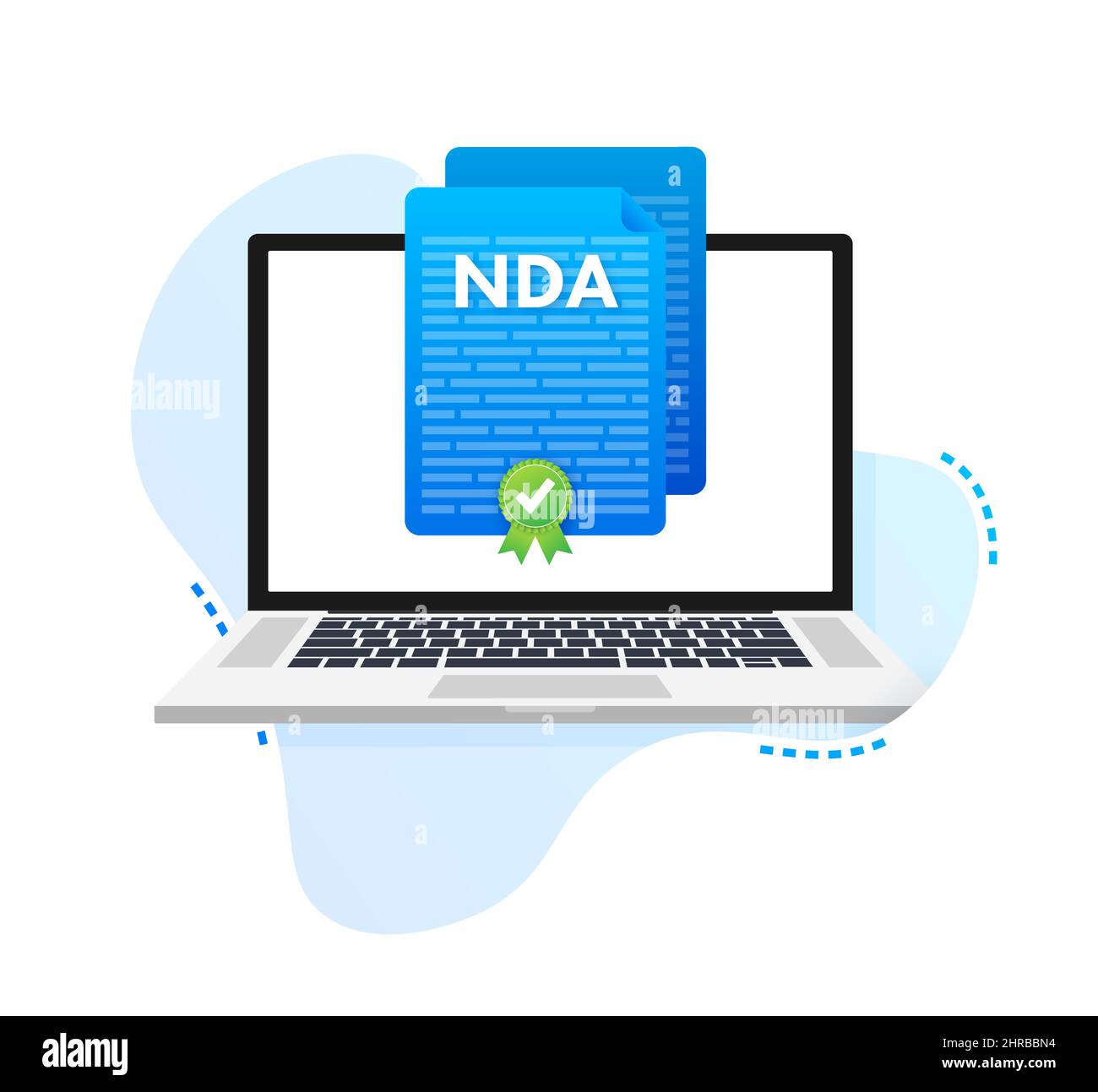 NDA Document, Non disclosure agreement, Privacy document. Vector stock ...