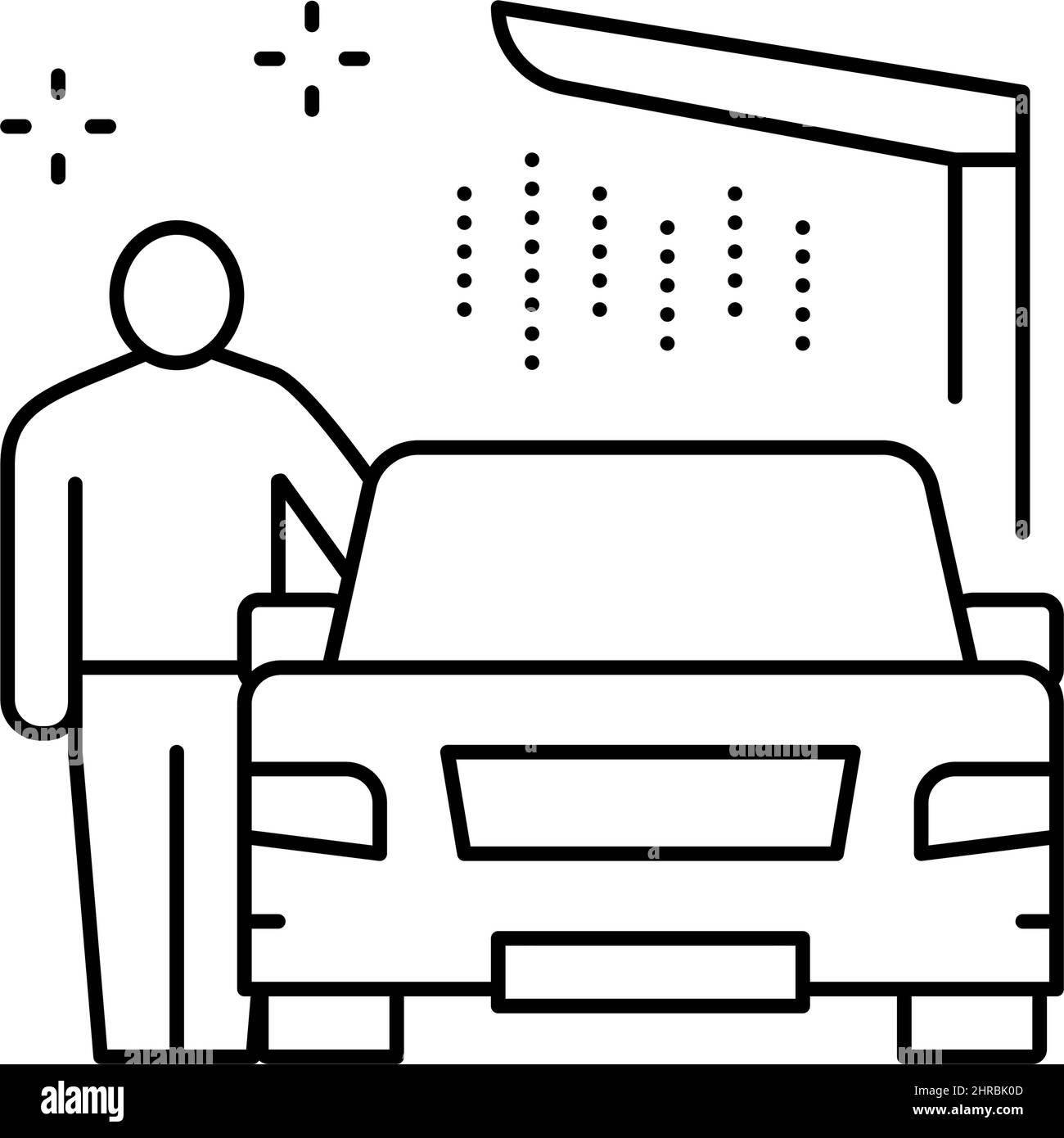 equipment car wash service line icon vector illustration Stock Vector ...