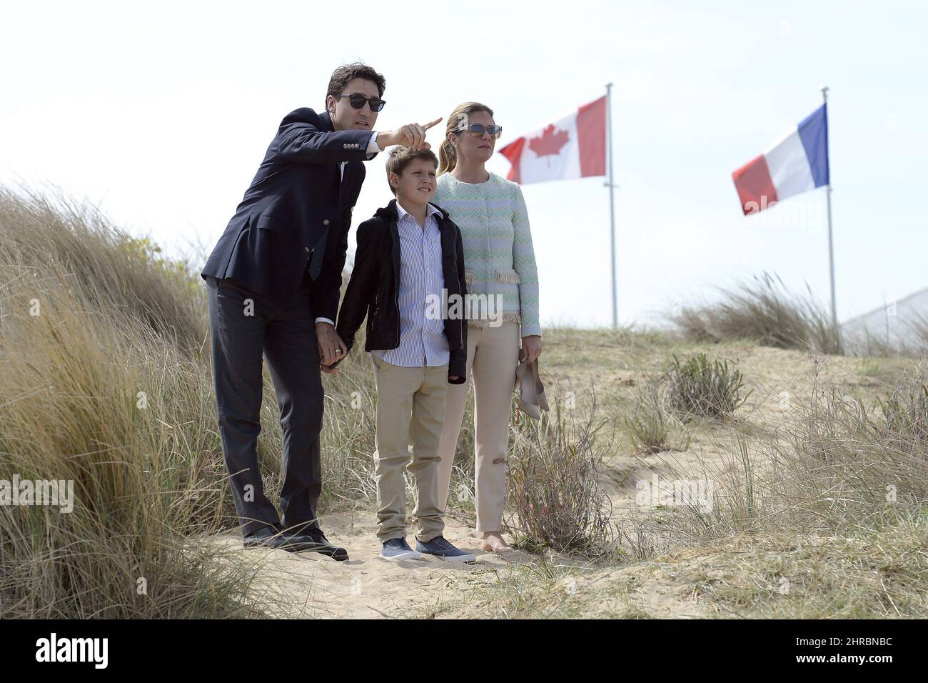 Prime Minister Justin Trudeau, left, Sophie Gregoire-Trudeau, right