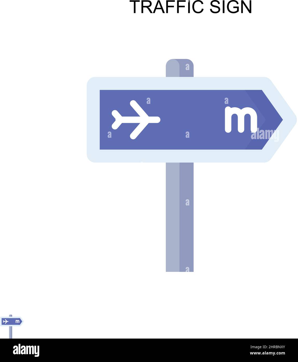 Traffic sign Simple vector icon. Illustration symbol design template ...