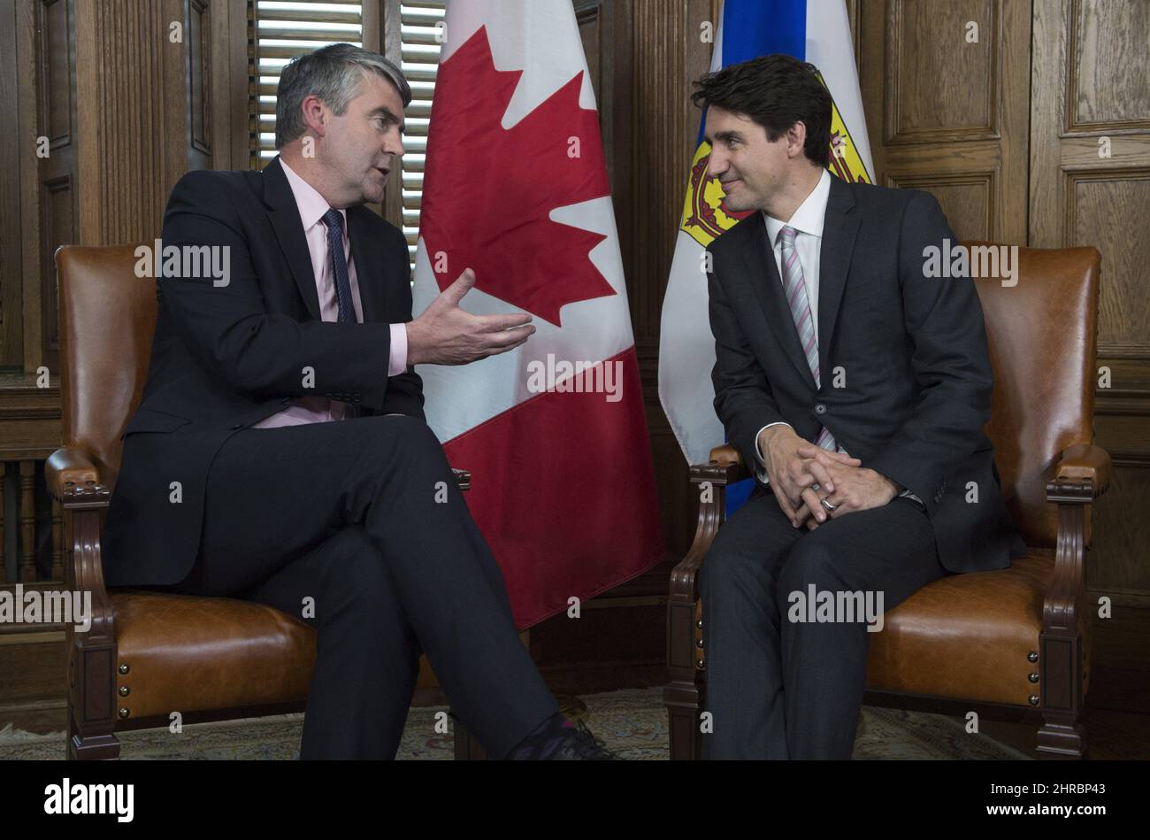Canadian Prime Minister Justin Trudeau meets with Nova Scotia Premier ...