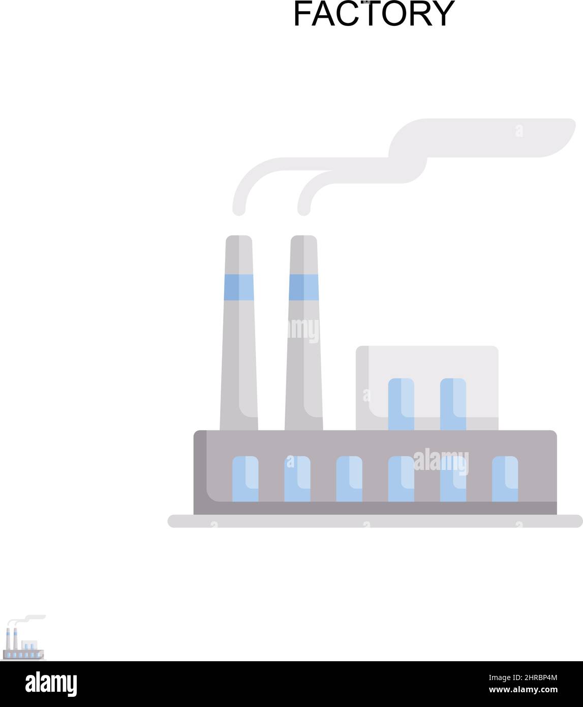 Factory Simple vector icon. Illustration symbol design template for web ...