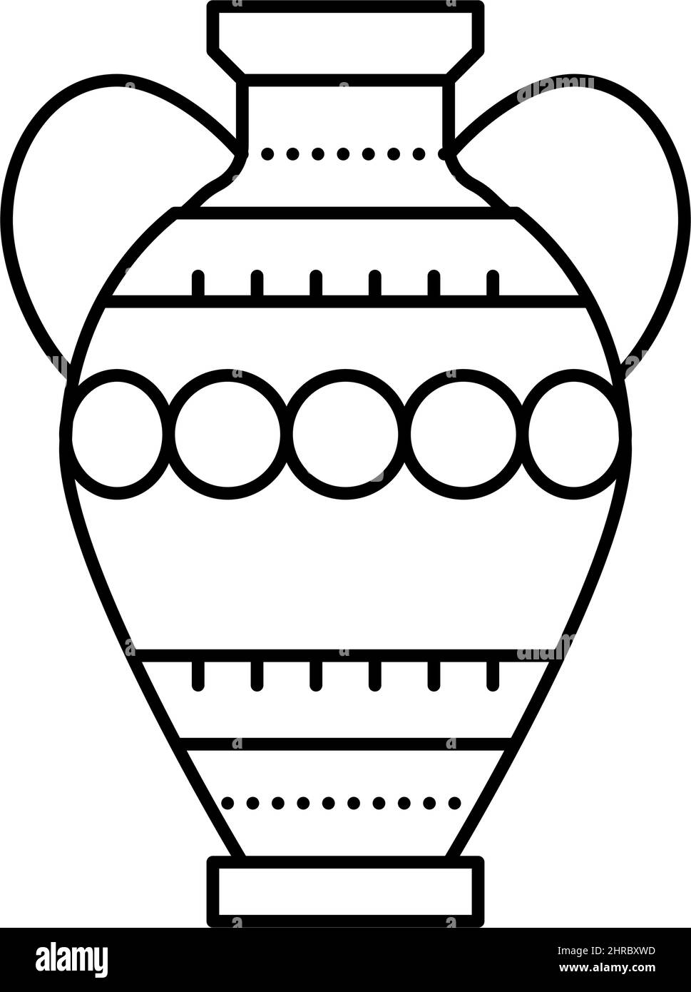 amphora ancient rome line icon vector illustration Stock Vector Image ...