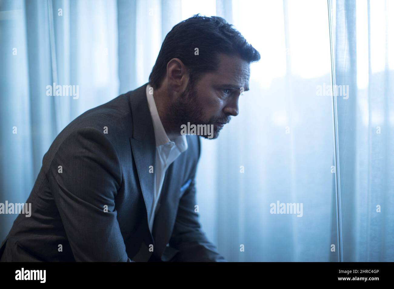 Jason Priestley poses for a photo as he promotes the television series 'Private Eyes' in Toronto on Tuesday, May 23, 2017. Jason Priestley is enjoying a migration northward in the TV industry. Where the Vancouver-born star once had to work south of the border to gain fame on series including 'Beverly Hills, 90210,' he's now able to live at least half of the year back on home soil shooting the hit dramedy 'Private Eyes,' which debuts its second season Thursday on Global. THE CANADIAN PRESS/Chris Young Stock Photo