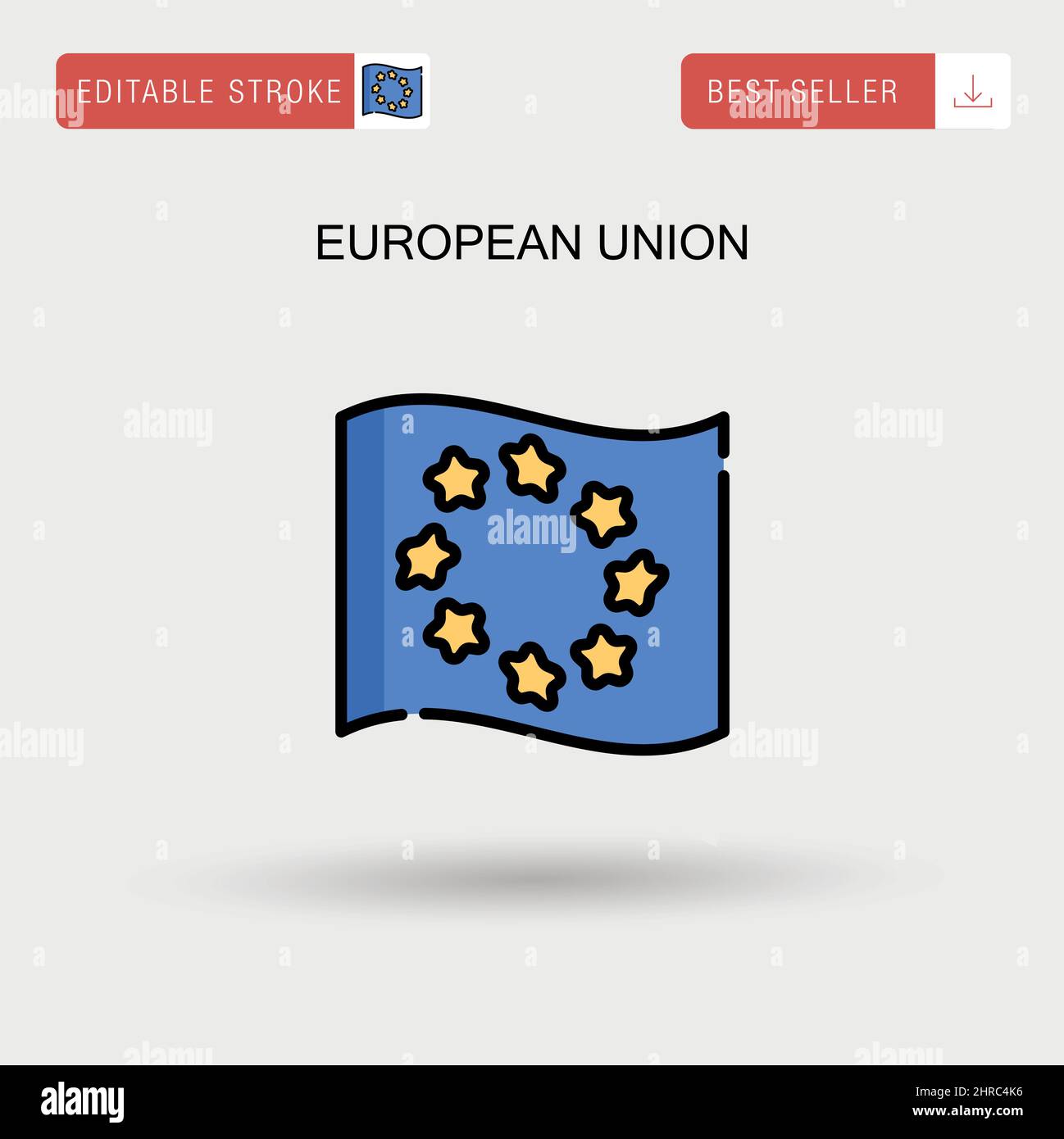 European union Simple vector icon. Stock Vector