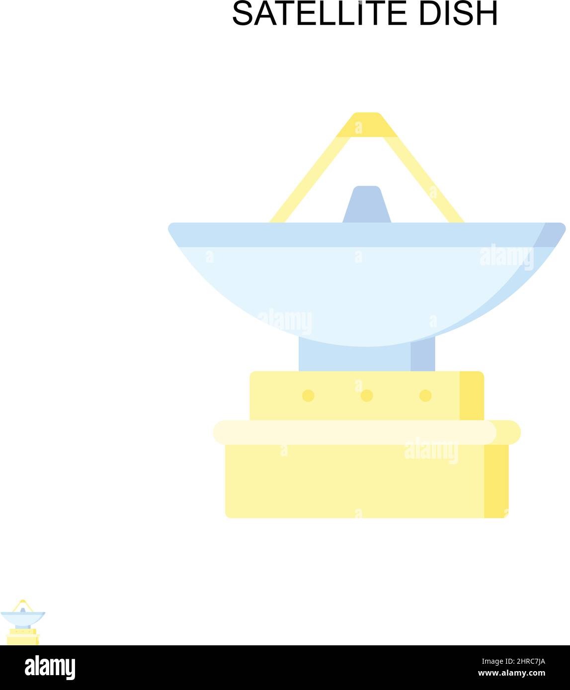 Satellite dish Simple vector icon. Illustration symbol design template for web mobile UI element. Stock Vector