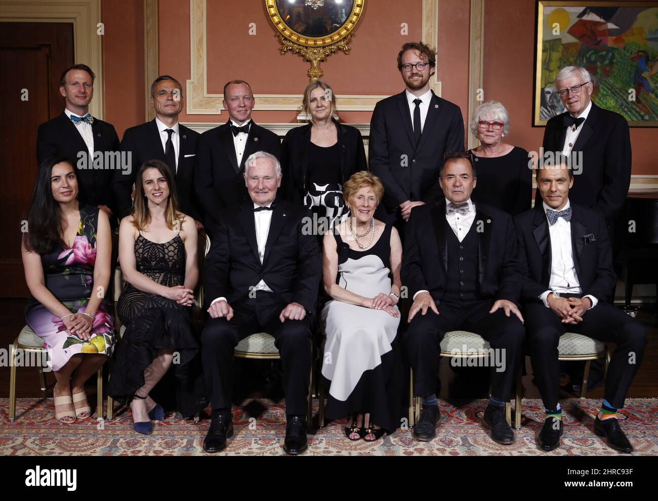 Members of the Toronto Star pose for a photograph with Governor General ...