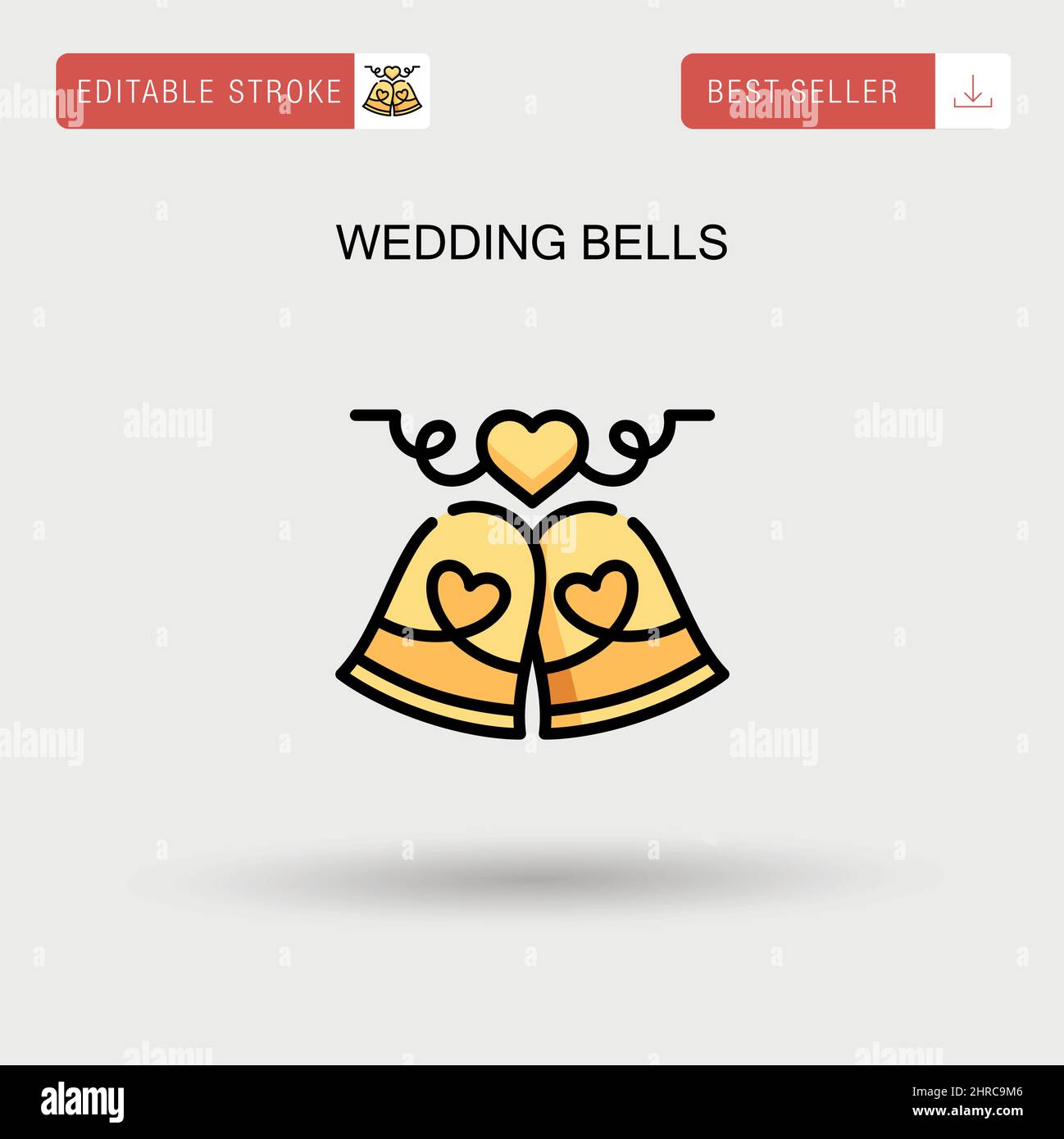 Wedding bells, vector hi-res stock photography and images - Alamy
