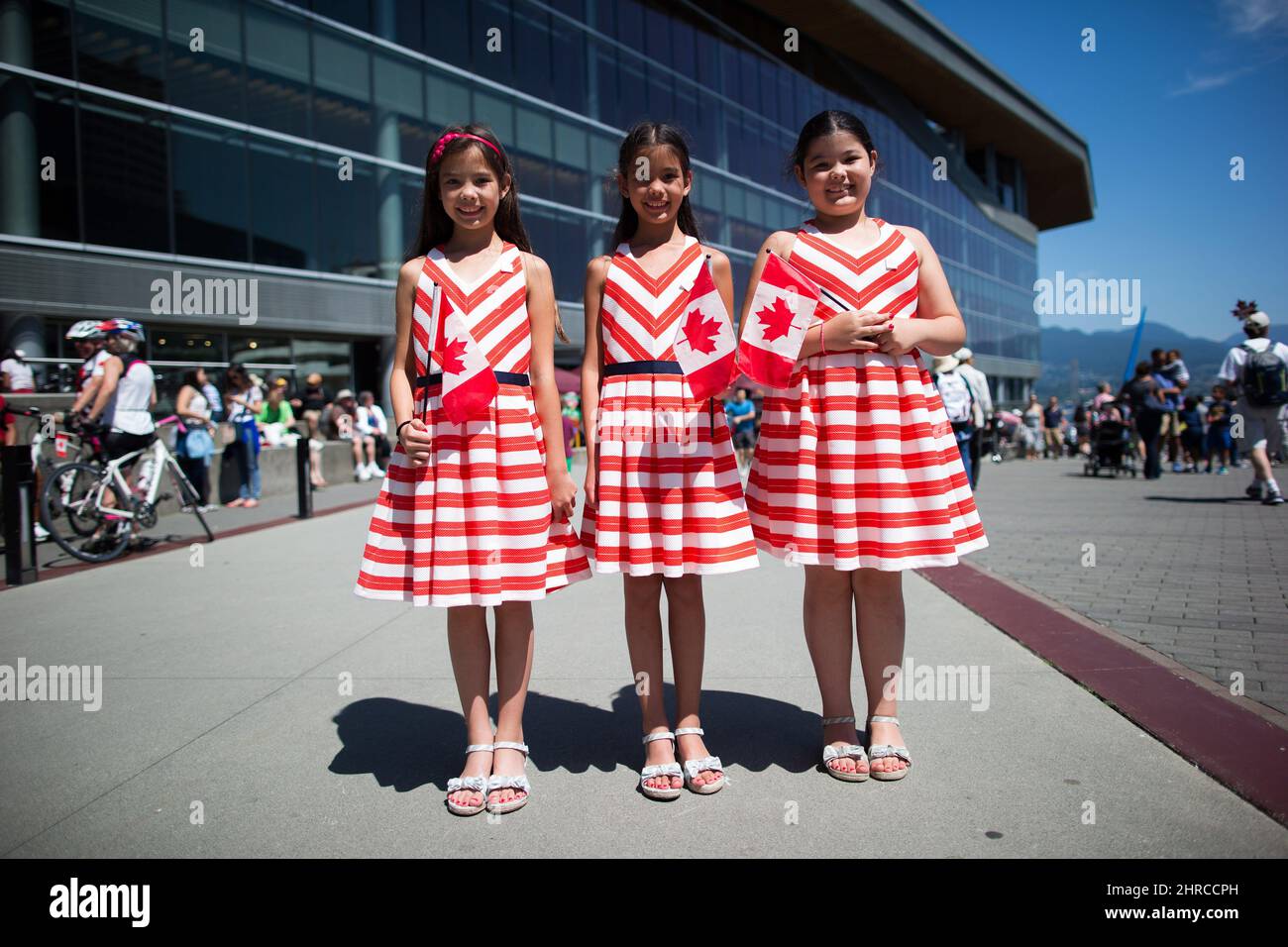 From left to right, ten-year-old triplets, Elizabeth Ferguson, Danielle ...