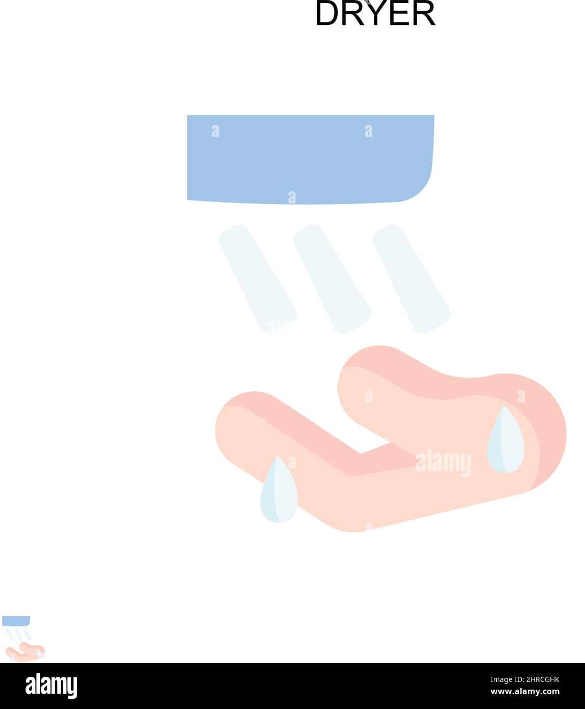 Dryer Simple vector icon. Illustration symbol design template for web mobile UI element. Stock Vector