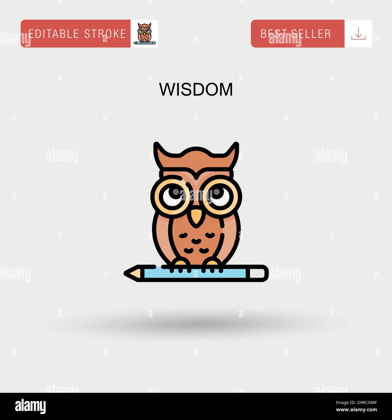 Wisdom Simple vector icon. Stock Vector
