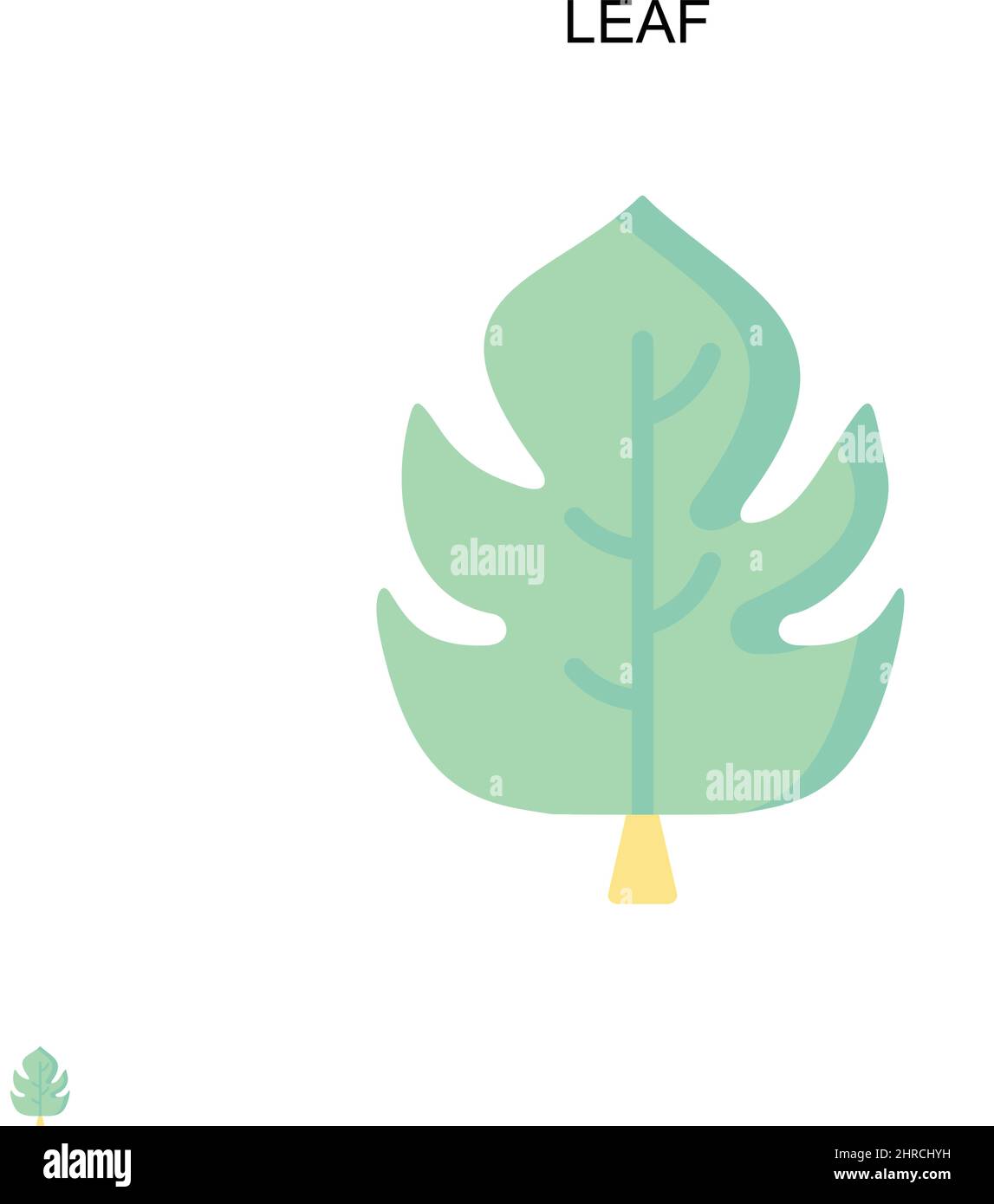 Leaf Simple vector icon. Illustration symbol design template for web mobile UI element. Stock Vector