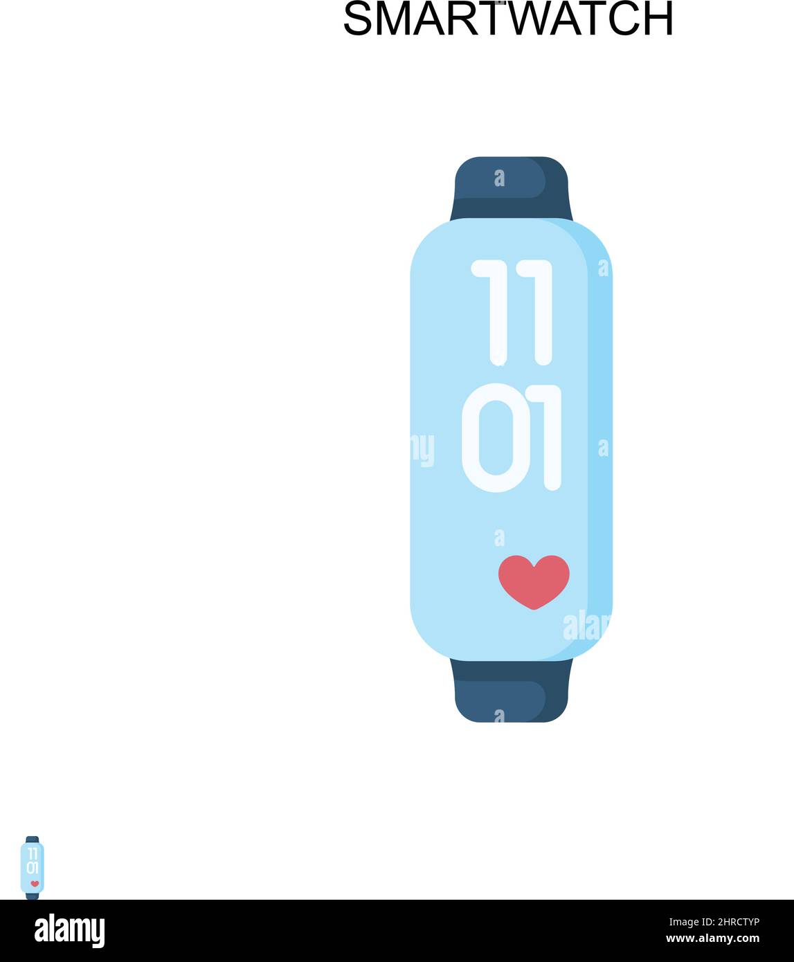 Smartwatch Simple vector icon. Illustration symbol design template for ...