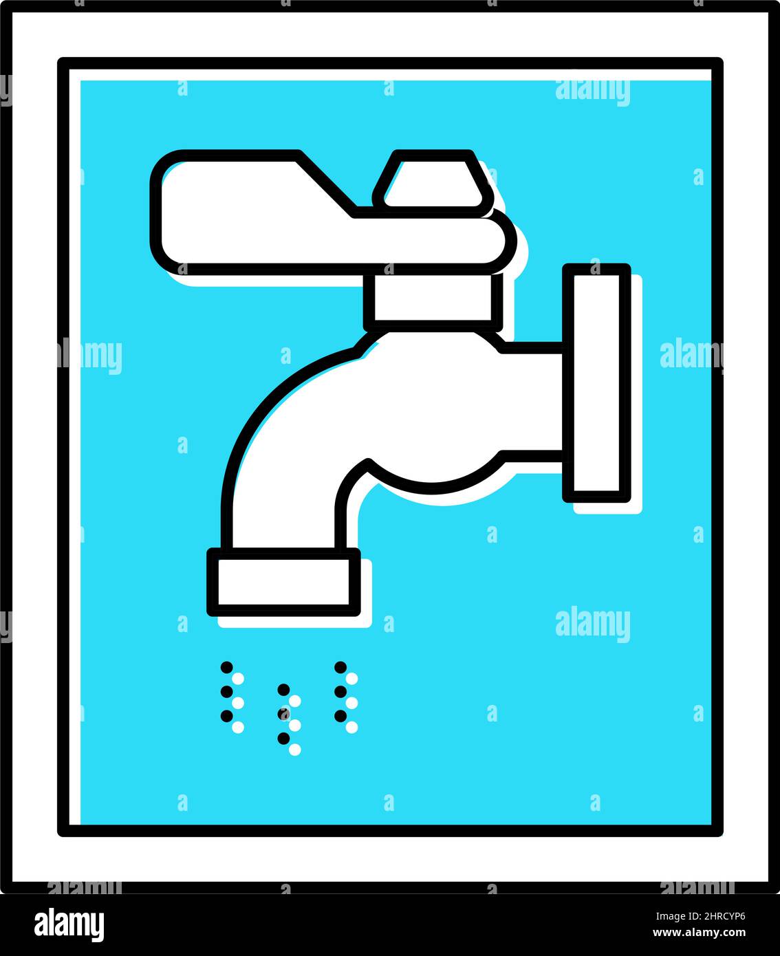 water sign color icon vector color illustration Stock Vector Image ...