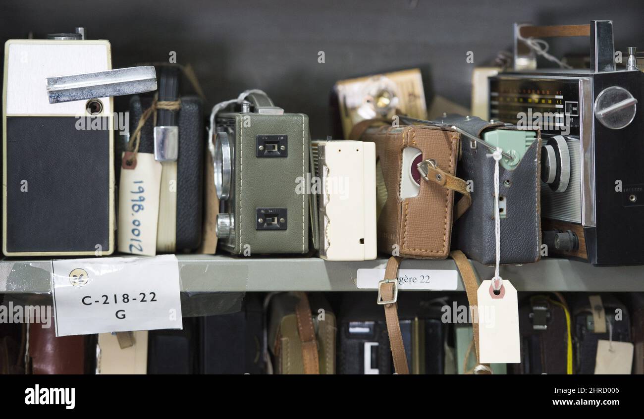 Transistor radios are shown at the Emile Berliner museum in Montreal, Wednesday, August 16, 2017. THE CANADIAN PRESS/Graham Hughes Stock Photo
