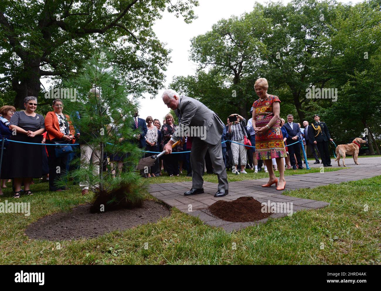 Governor General David Johnston and wife Sharon take part in a ...