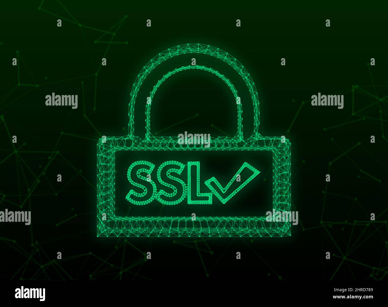 Secure internet connection SSL plexus icon. SSL safe guard. Vector ...