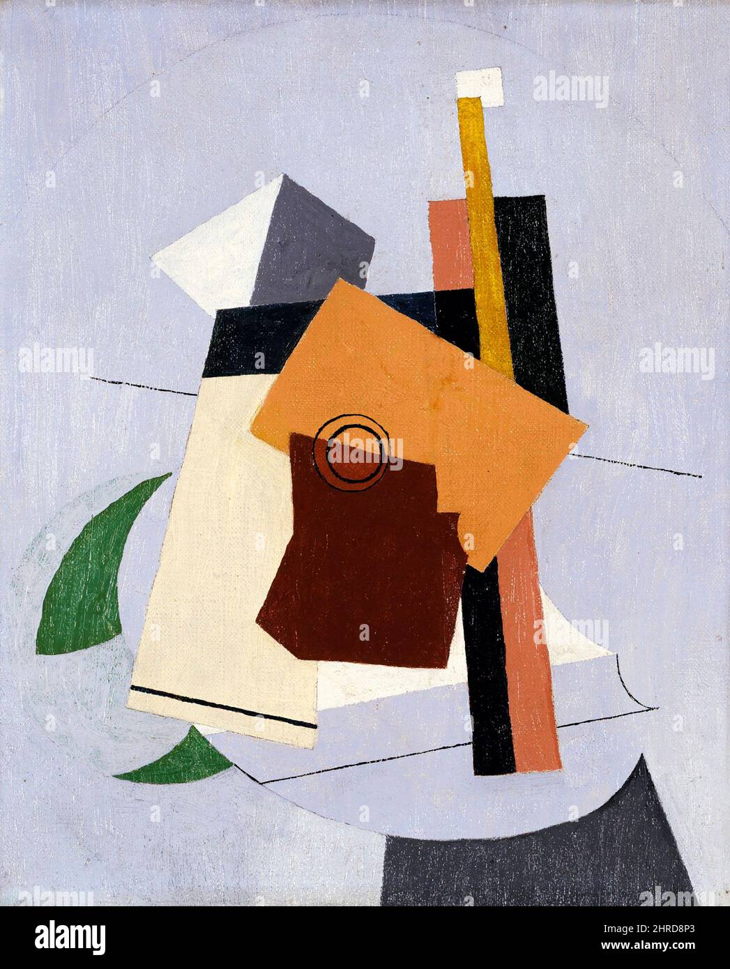 Composition by the American artist, Albert Eugene Gallatin (1881-1952), oil on canvas, 1937 Stock Photo