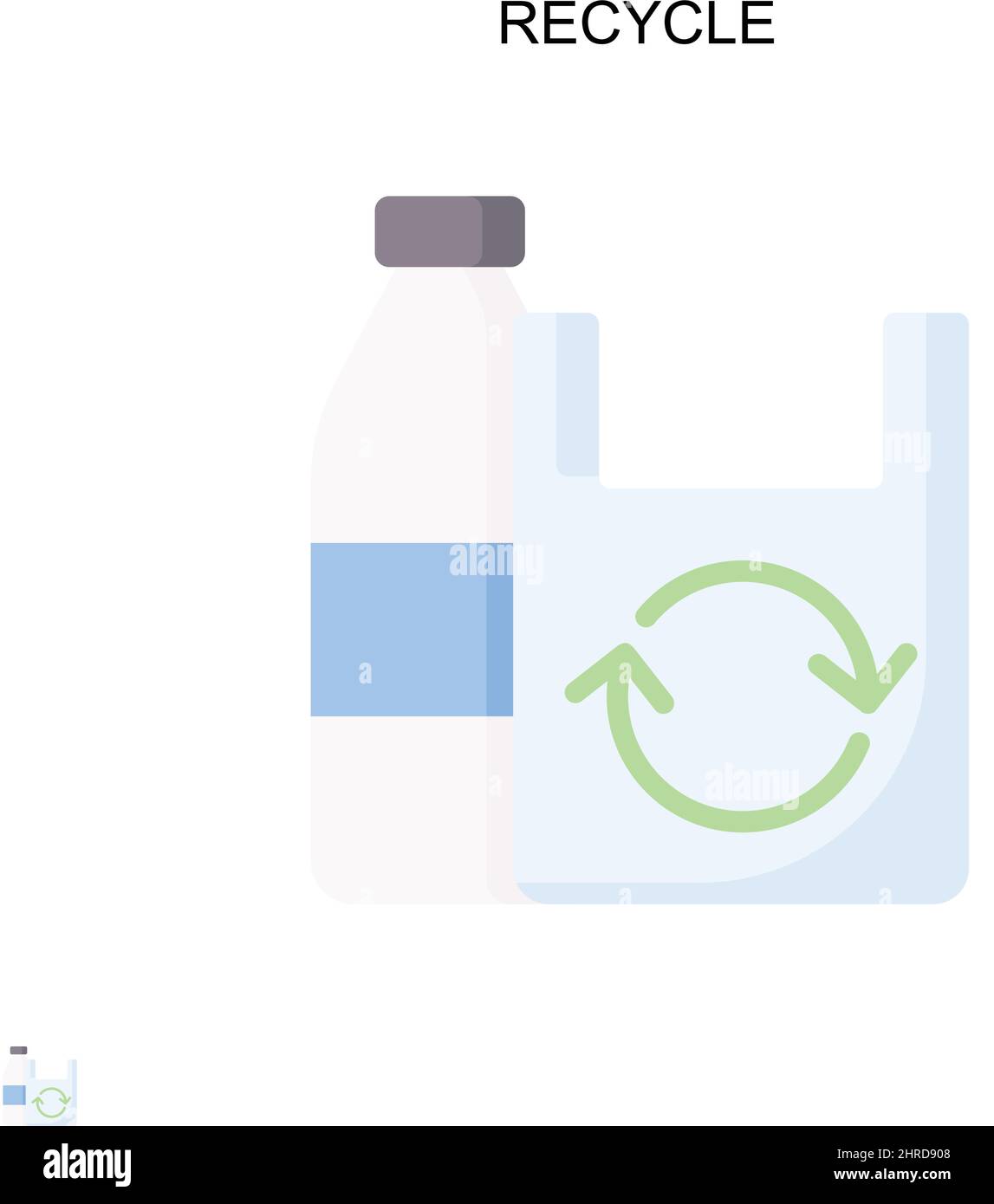 Recycle Simple vector icon. Illustration symbol design template for web ...