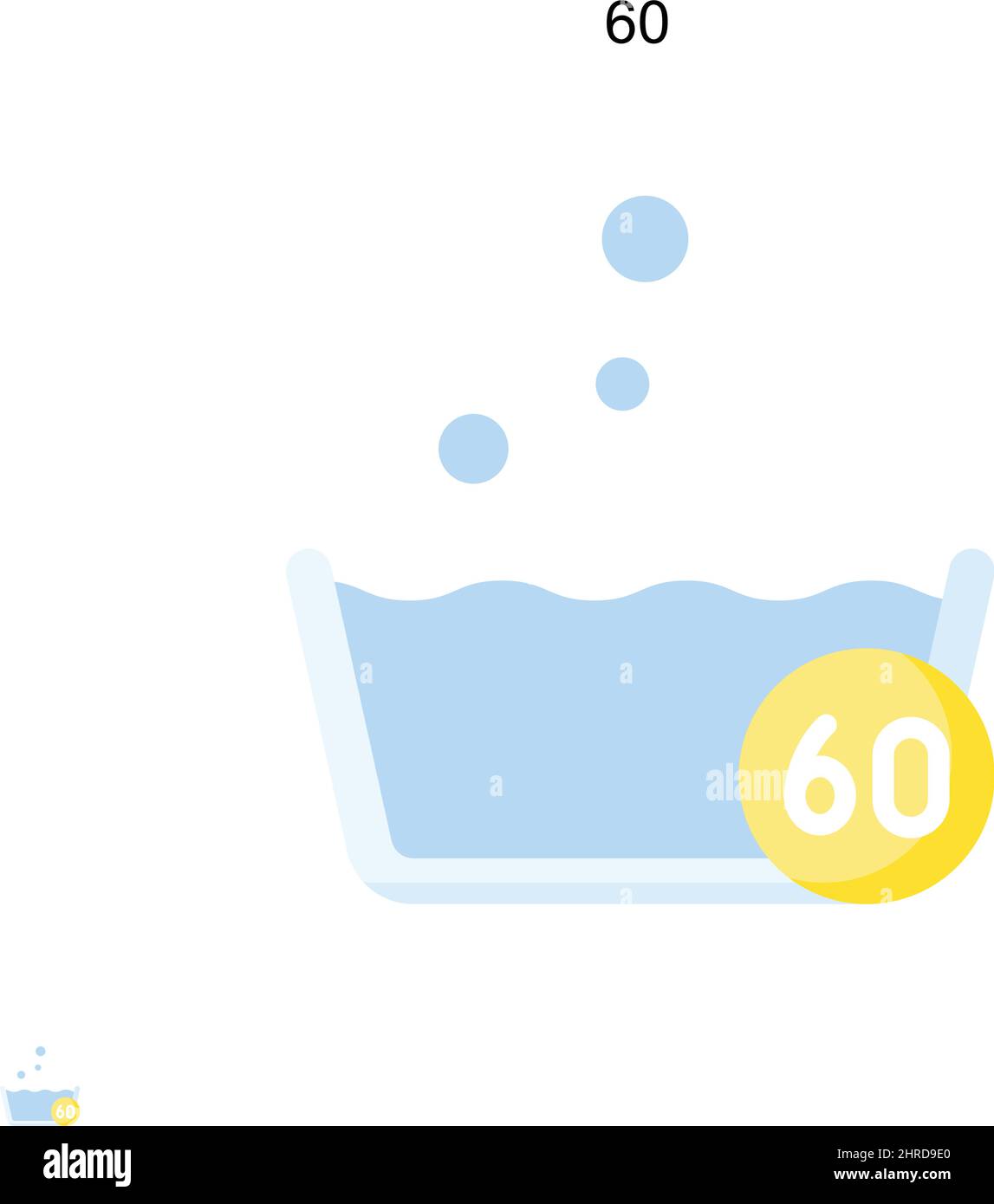 60 Simple vector icon. Illustration symbol design template for web mobile UI element. Stock Vector