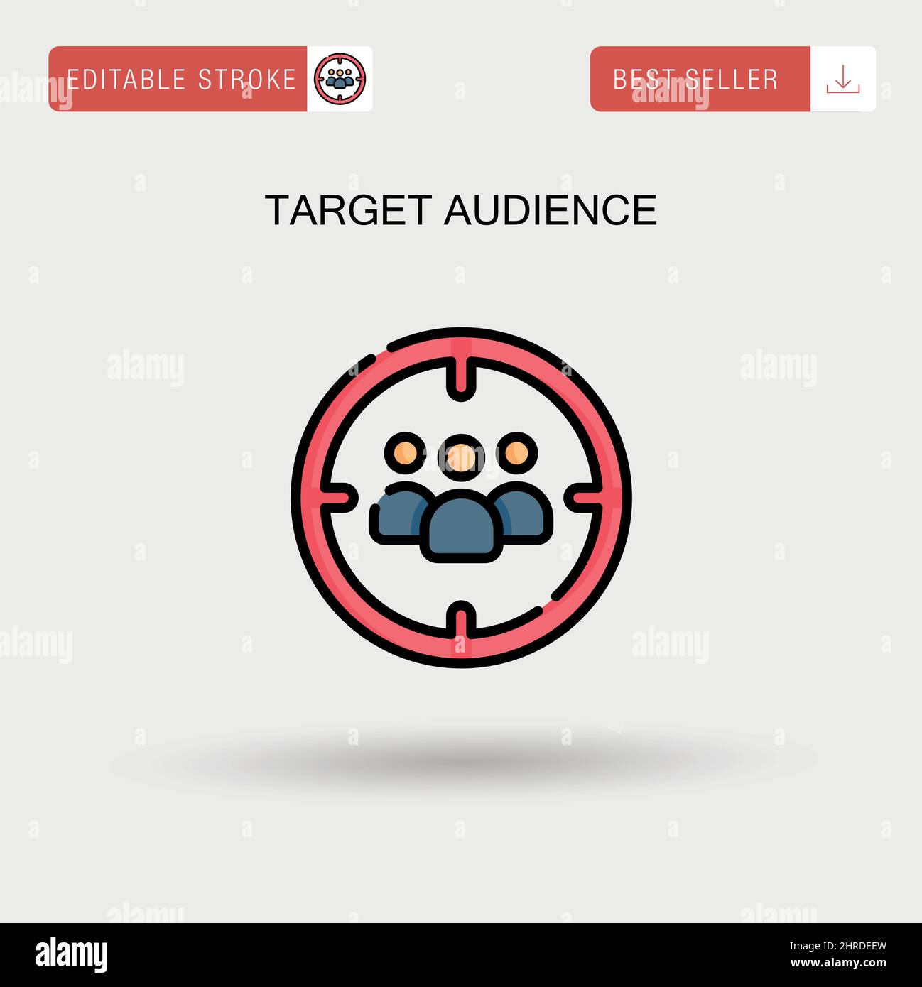 Target audience Simple vector icon. Stock Vector
