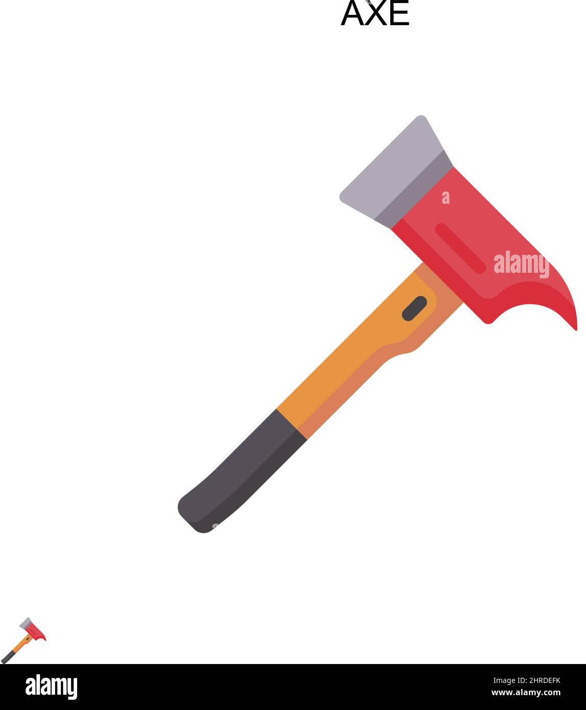 Axe Simple vector icon. Illustration symbol design template for web mobile UI element. Stock Vector