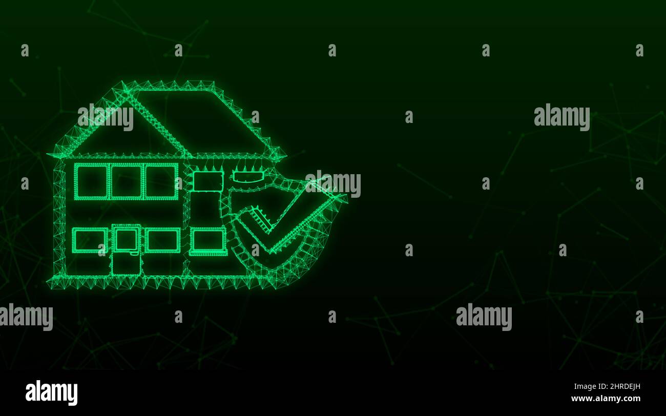 Home insurance policy services. Home safety security plexus icon ...