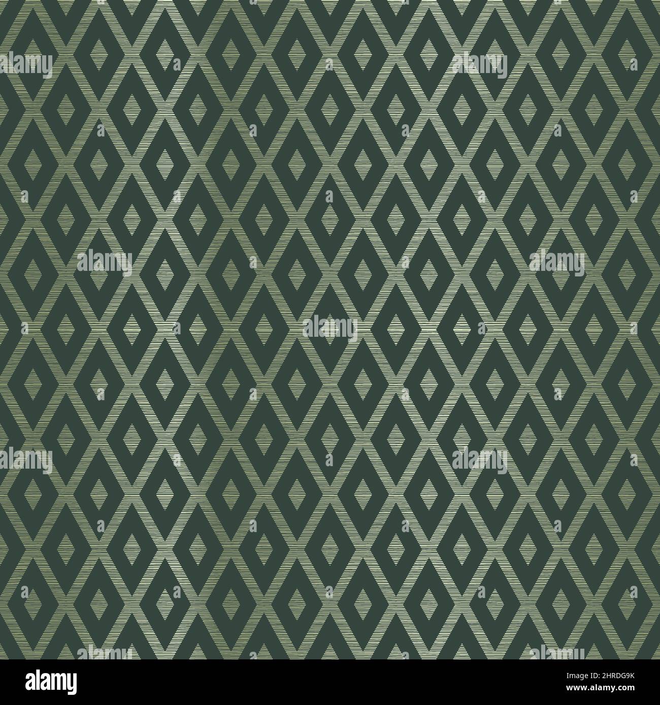 Elegant Dark Green Luxury Geometric Rhombus Textured Seamless Pattern ...
